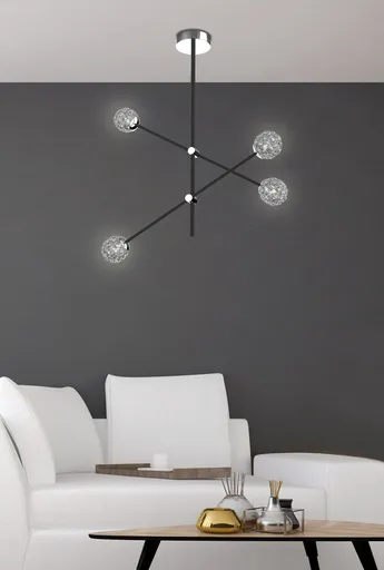 Apeti Paksos G9 LED černá závěsná stropní lampa