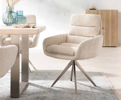 Otočná židle Abelia-Flex křížová podnož hranatá nerezová