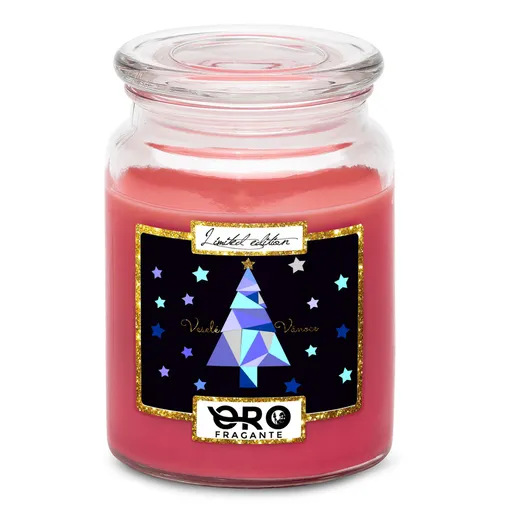 Svíčka Veselé Vánoce (Vůně svíčky: Višně v čokoládě)