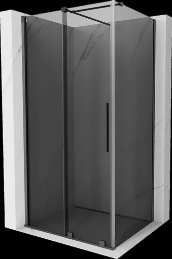 MEXEN/S Velar sprchový kout, posuvné dveře 90 x 110, grafit, grafit kartáčovaná 871-090-110-41-66