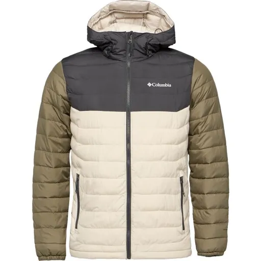 Columbia POWDER LITE HOODED JACKET Pánská bunda, béžová, velikost