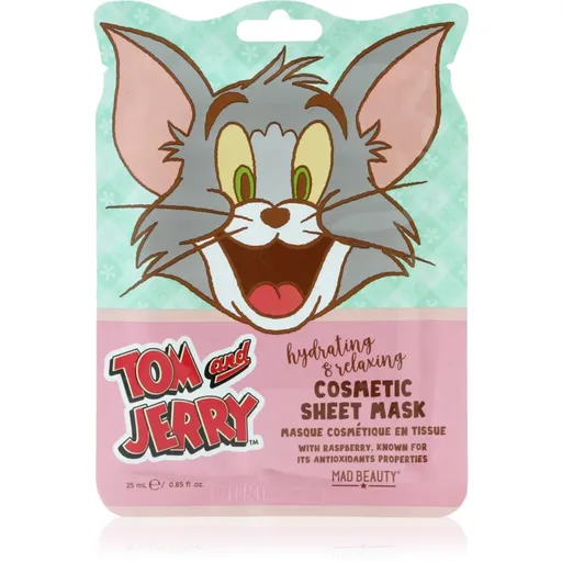 Mad Beauty Tom & Jerry Sheet Mask - Tom hydratační plátýnková maska s kyselinou hyaluronovou 1 ks