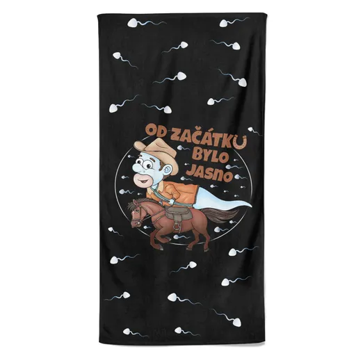 Osuška Koňařská spermie – muž (Velikost osušky: 70x140cm)