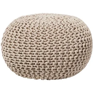 Kulatý béžový polštář na sezení 50x35 cm CONRAD, 57988 (beliani_57988)