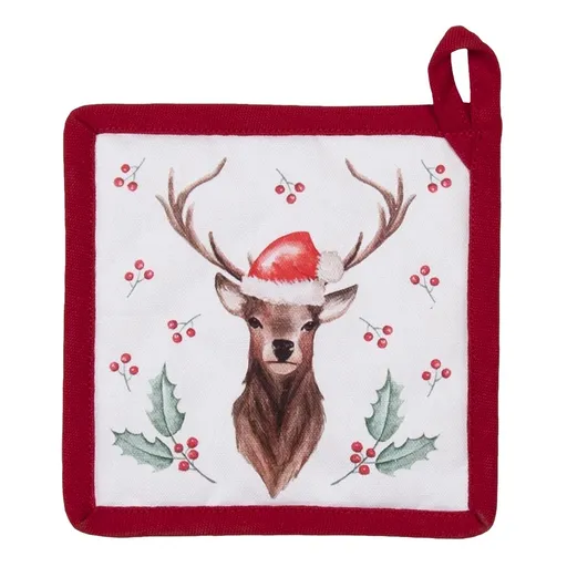 Dětská chňapka - podložka Holly Christmas - 16*16 cm Clayre & Eef