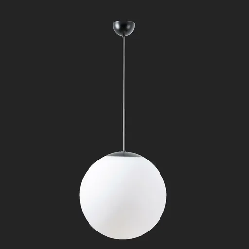 OSMONT ADR68807 ADRIA P3 závěsné skleněné svítidlo černá / bílá IP40 4000 K 27W LED nouzové kombinované 1 h