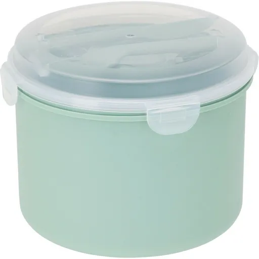 EH Krabička na oběd s nádobkou na dresink a příborem, zelená