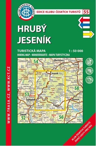 KČT 55 Hrubý Jeseník 1:50 000/turistická mapa