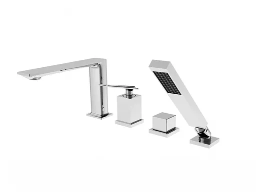 BESCO 4 otvorová vanová baterie ASPIRA chrom s příslušenstvím BABWA4CH