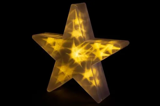 Nexos 33205 Vánoční hvězda s 3D efektem - 35 cm, 20 LED, teplá bílá