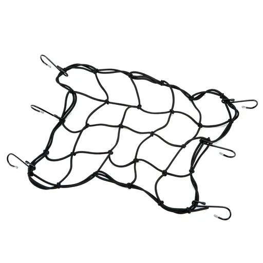 Pružná zavazadlová síť Oxford Bright Net 38 x 38 cm černá/reflexní