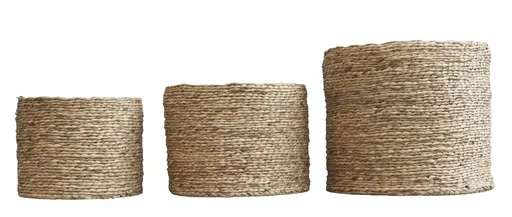 3ks přírodní pletený květináč z vodního hyacintu Hyacinth - Ø 42*38cm Chic Antique