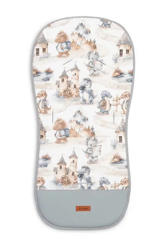 SENSILLO Vložka do kočárku, mušelín, Dráček, modrý, jeans