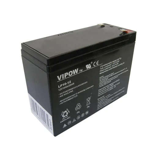Baterie olověná 12V 10Ah VIPOW BAT0215