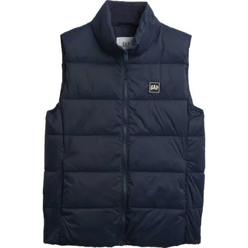 GAP V-FRCH LOGO LW PUFFER Dámská vesta, tmavě modrá, velikost
