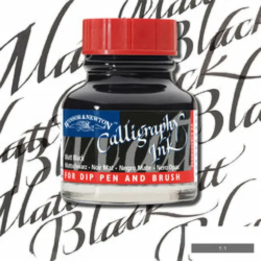 Kaligrafický inkoust W&N 30ml – 030 Mat Black