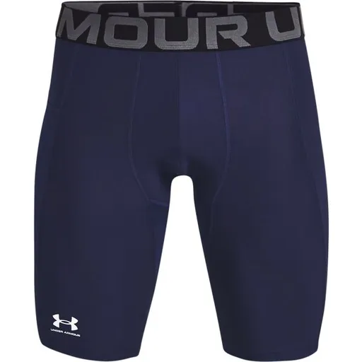 Under Armour HEATGEAR ARMOUR LONG SHORTS Pánské kompresní kraťasy, tmavě modrá, velikost S