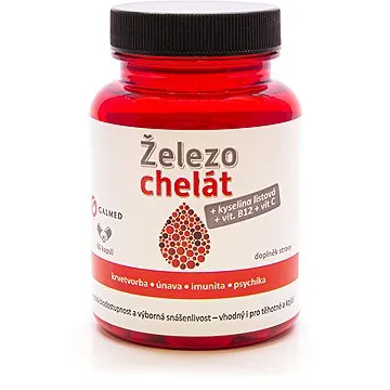Galmed Železo chelát + vit.B9+vit.B12+vit.C, cps 60 (8594058237898)
