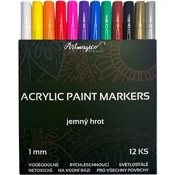 Artmagico Akrylový popisovač s jemným hrotem (1 mm) 12 ks (55)