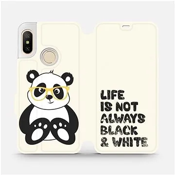Flipové pouzdro na mobil Xiaomi Mi A2 Lite - M041S Panda - life is not always black and white (5903226367344)