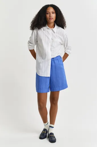 ŠORTKY GANT REL LINEN BLEND PULL ON SHORTS PERFECT BLUE