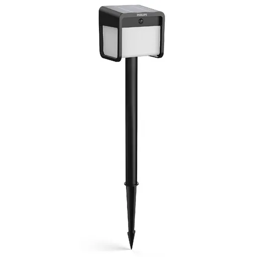 Philips Ezra UltraEfficient solární LED sloupek se senzorem černá, 1,8 W, 250/25 lm, 3000 K