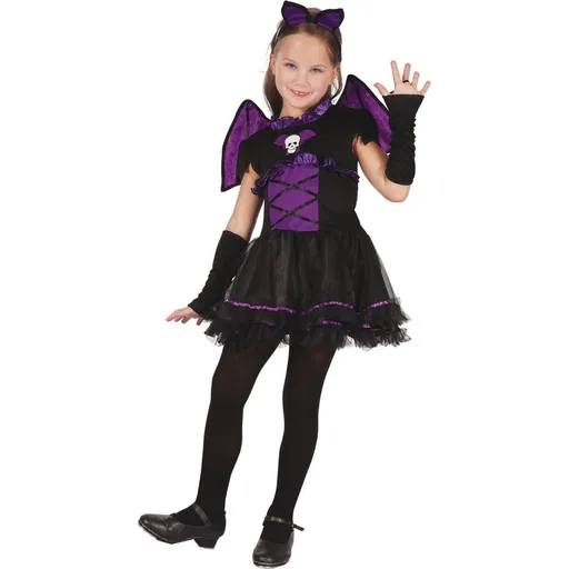 MaDe Šaty na karneval netopýří královna, 110 - 120 cm