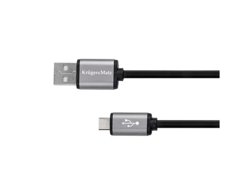 Kabel KRUGER & MATZ KM1236 Basic USB/micro USB 1,8m Black