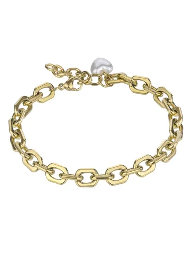 Marc Malone Pozlacený náramek s perličkou Hattie Gold Bracelet MCB24016G