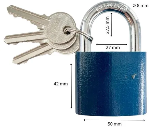 Zámek visací ocelový, 52 mm, FESTA (123265)