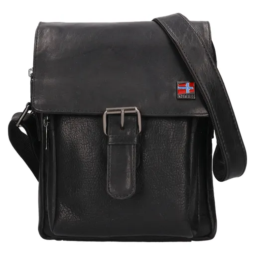 Pánská kožená taška přes rameno Nordee Kane - černá