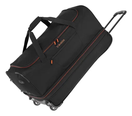 Cestovní taška na kolečkách Travelite Basics Wheeled duffle L Black/orange