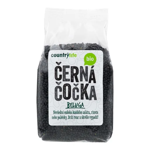 Country Life Čočka černá Beluga BIO 500 g