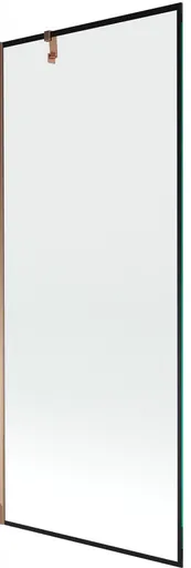 MEXEN/S Next vanová zástěna FIX 80 x 150, černá dekor, růžové zlato 895-080-000-00-70-60