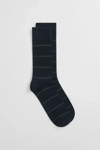 PONOŽKY GANT STRIPED RIB SOCKS MARINE