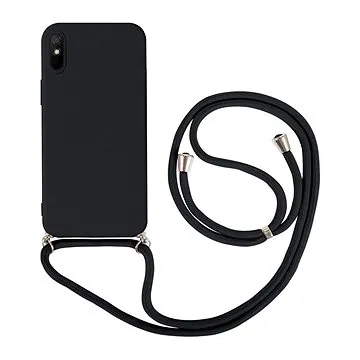 TopQ Kryt Xiaomi Redmi 9A černý se šňůrkou 91404 (91404)