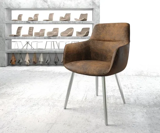 Jídelní židle Pejo-Flex Hnědá Vintage 4-nohá kuželová