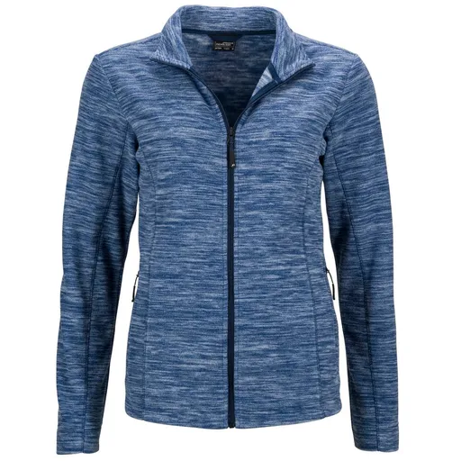 James & Nicholson (Daiber) Dámská fleecová mikina JN769 - Modrý melír / tmavě modrá | XL