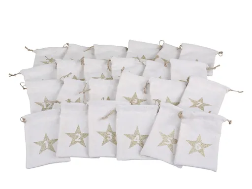 Adventní kalendář - 24ks pytlíčků - 9,5*14,5 cm Chic Antique