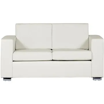 Bílá kožená BELIANI pro 2 osoby HELSINKI (beliani_54994)