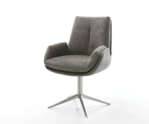 Jídelní židle Clea-Flex bouclé měkký tmavě béžová křížová