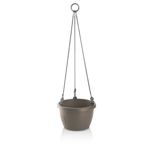 Gardenico Samozavlažovací závěsný květináč Marina taupe, pr. 30 cm, pr. 30 cm