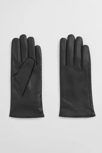 RUKAVICE GANT CASHMERE LINED LEATHER GLOVES BLACK
