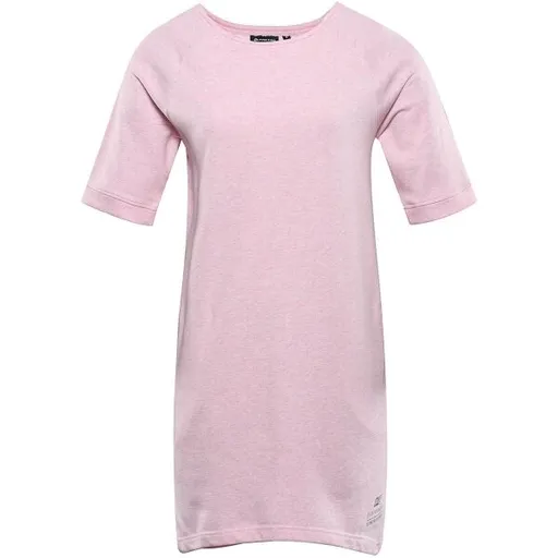 ALPINE PRO MOLEDA Dámské bavlněné šaty, růžová, velikost
