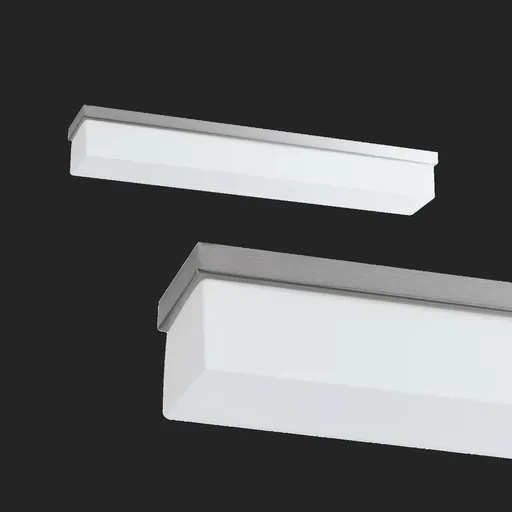 OSMONT SYL44547 SYLVIA 2 stropní/nástěnné skleněné svítidlo nerez broušená / bílá IP44 3x28W E14