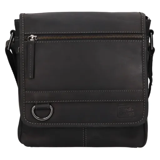 Pánská kožená taška přes rameno SendiDesign Greg - černá