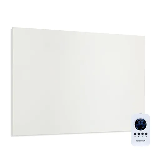 Klarstein Wonderwall Air Infinite, infračervený ohřívač, 90 x 60 cm, 580 W, na stěnu, dálkové ovládání, bílý
