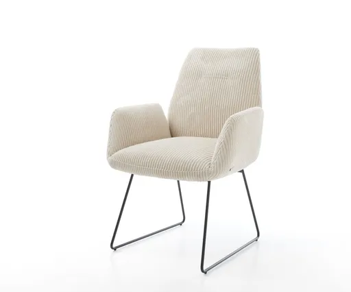 Jídelní židle Zoa-Flex manšestr béžová podnož černá