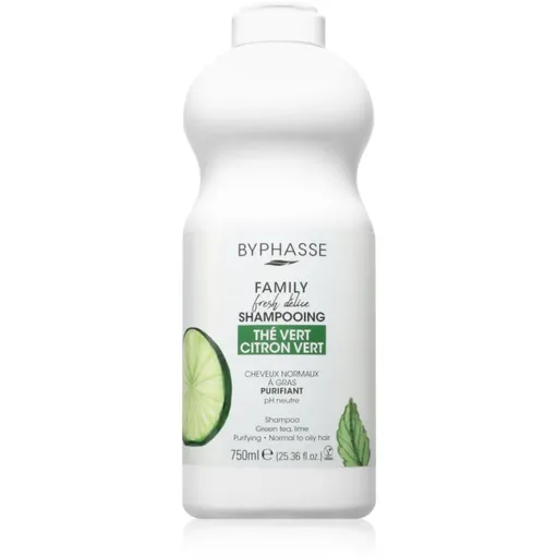 BYPHASSE Lime & Green ultrazklidňující šampon pro normální až mastné vlasy a citlivou pokožku hlavy 750 ml