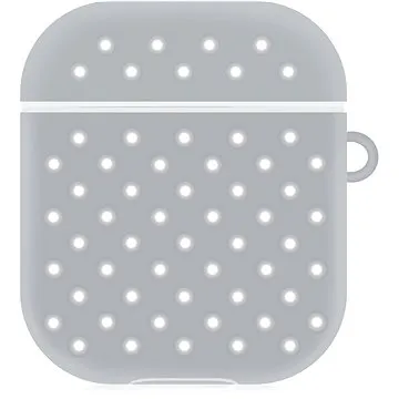AlzaGuard Silicon Polkadot Case pro AirPods 1. a 2. generace šedo bílé (AGD-ACP1GW)